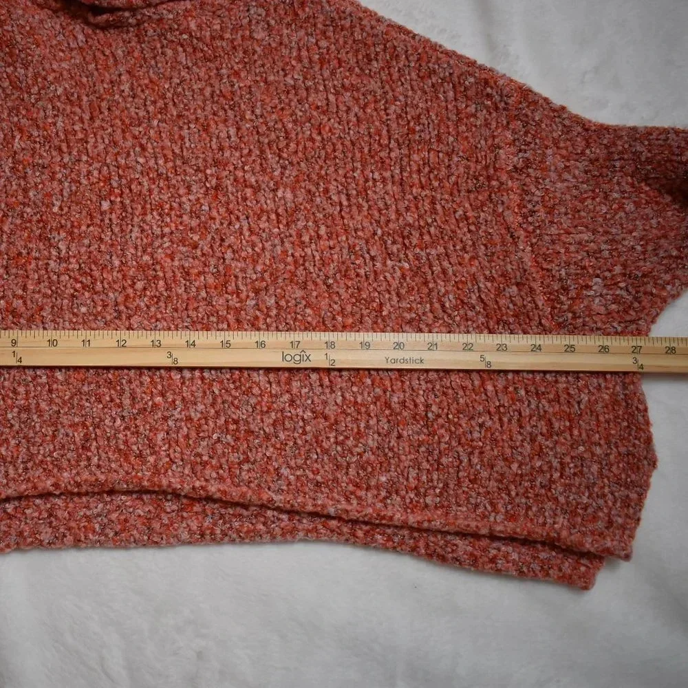 Free People Sweater Cowl Neck Sz XS Crop Slouchy Oversized Boho 70s Retro